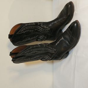 Lucchese Black Leather Western Boots